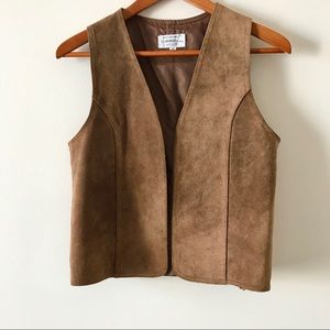 Vintage Brown Leather Vest